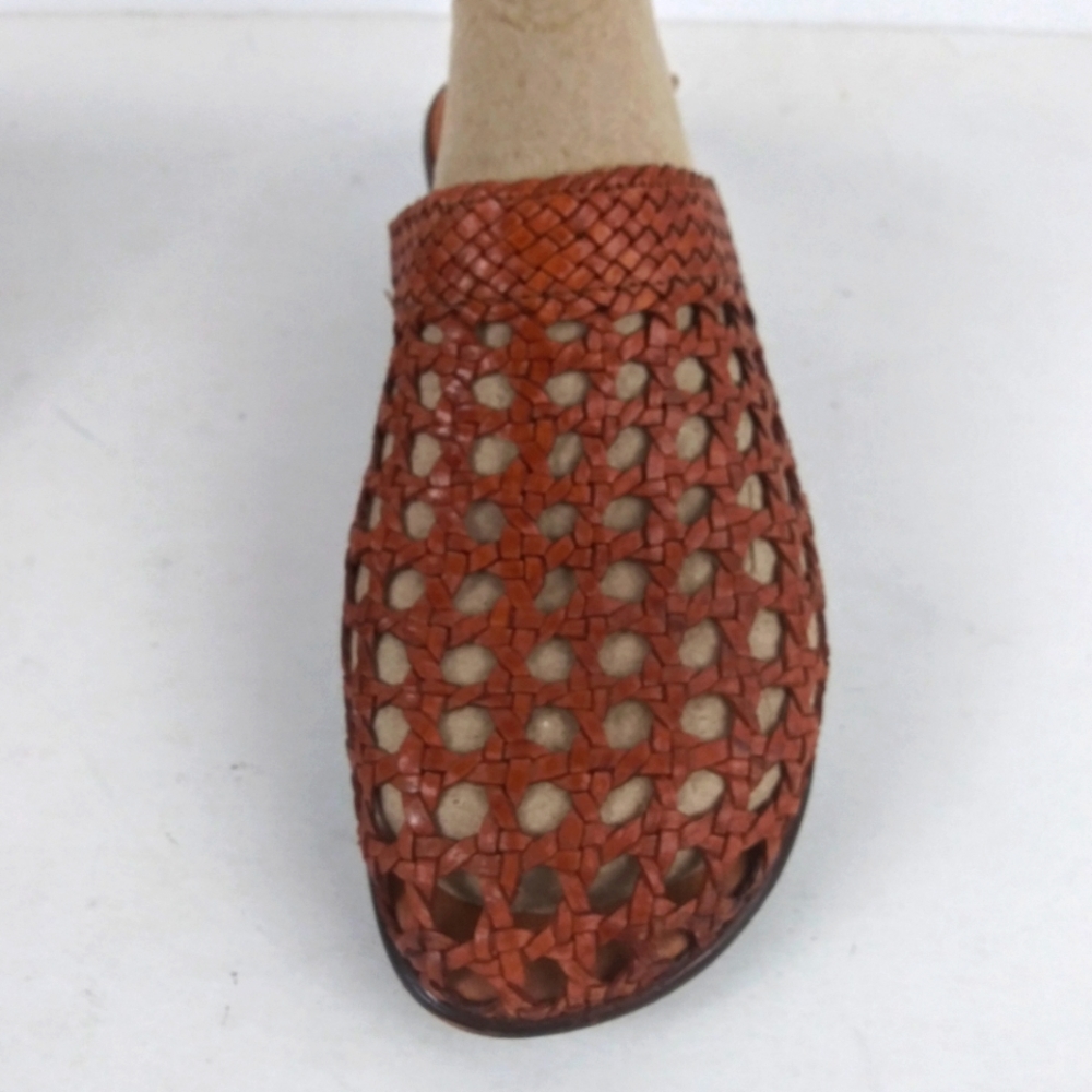 Aztec brown tan woven sandals women size 8 - Picture 4 of 8